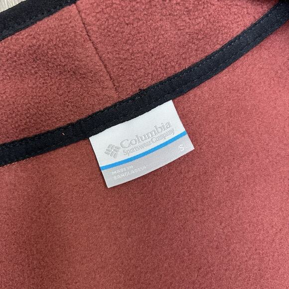 Columbia 1/2 Zip Fleece Jacket Size Small Mens Maroon Sequoia Grove $60 - Picture 11 of 12